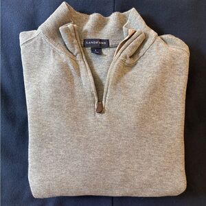 Light gray quarter zip sweater | Old money